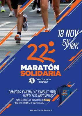 Abierta la inscripción para el 22 Maratón Solidario Canal 5 Rosario