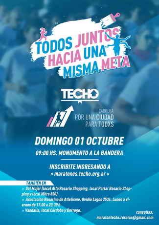 Este Domingo 01 de Octubre colaborá con TECHO