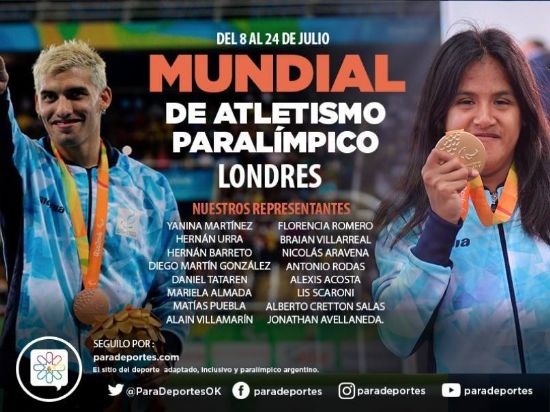 Argentina, lista para el mundial de Atletismo Paralmpico en Londres