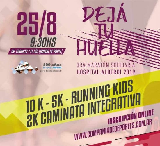 Se viene la tercera edición de la maratón solidaria Dejá tu huella