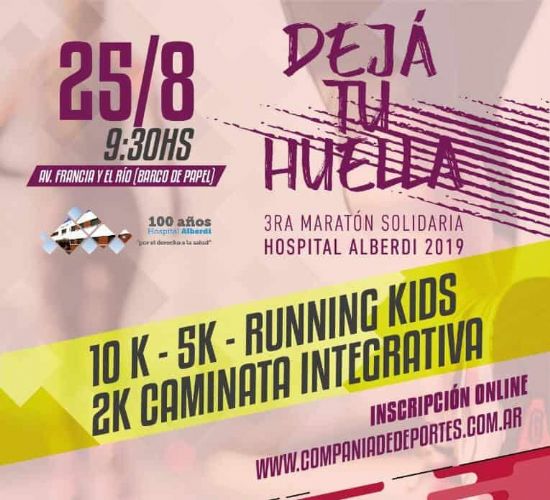 Se viene la tercera edicin de la maratn solidaria Dej tu huella