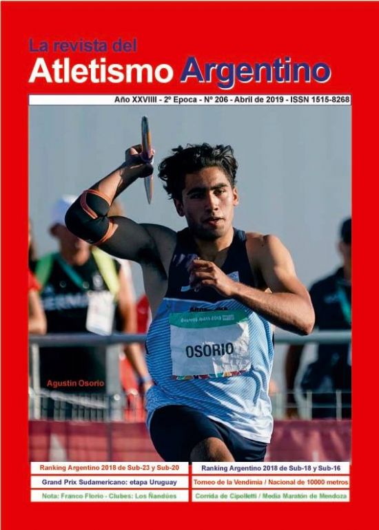 REVISTA ATLETISMO ARGENTINO N 206 - ABRIL DE 2019