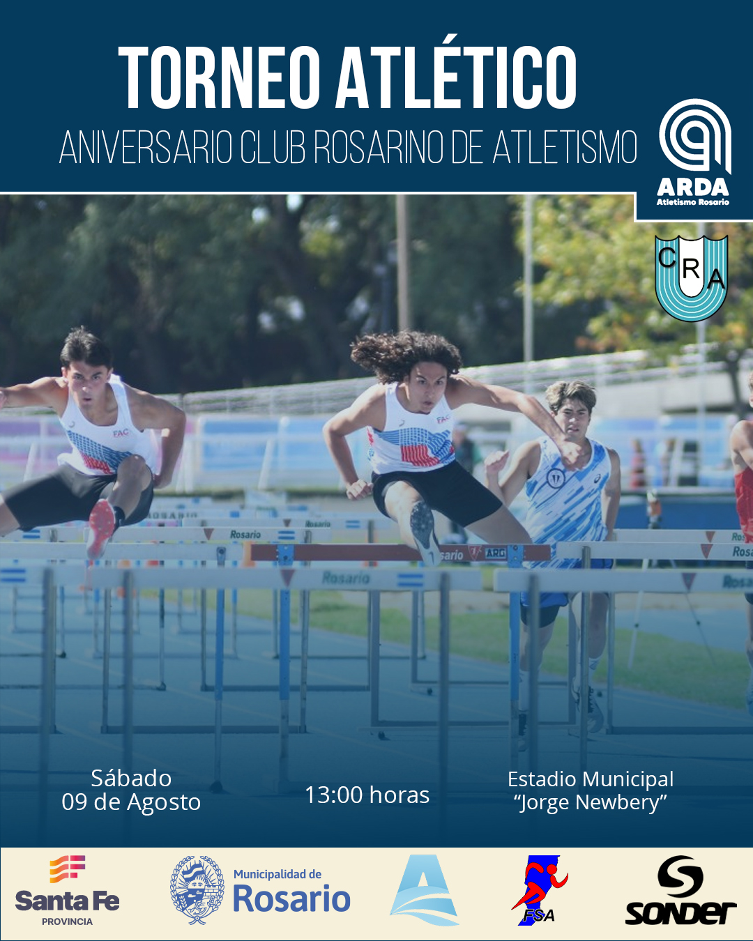  TORNEO ATLTICO ANIVERSARIO CLUB ROSARINO DE ATLETISMO  SBADO 9 DE AGOSTO
